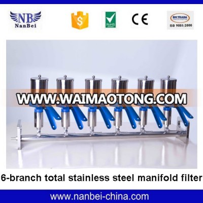 Price for Stainless steel 6-branch manifold water filter